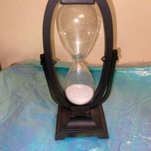 Sleek Black Hourglass Timer